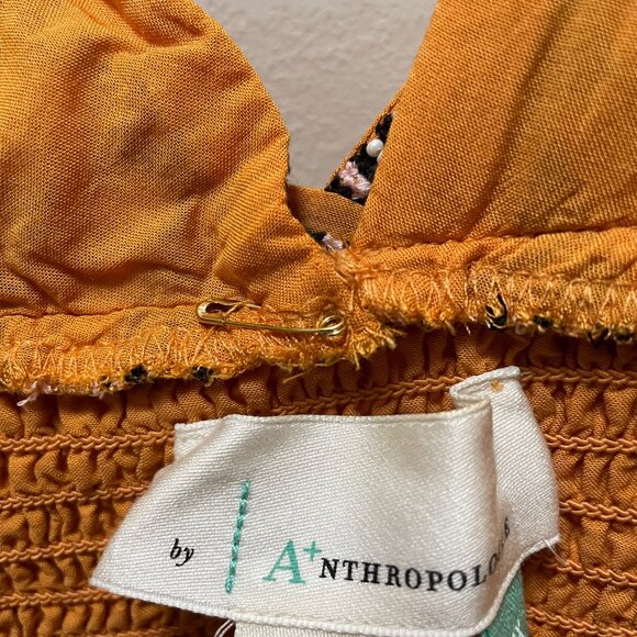 Anthropologie 1X Teofila Beaded Mini Cotton Tank Dress Beach Coverup - Picture 9 of 10